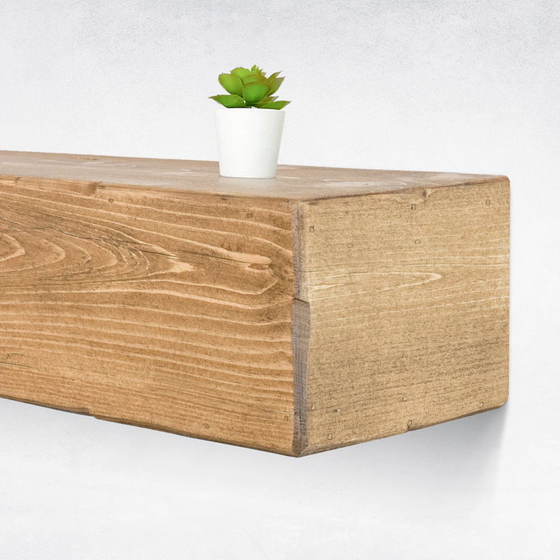 Ebern Designs Melodye Rustic Fireplace Shelf Mantel & Reviews Wayfair